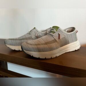 HEY DUDE Shoes - Size 7 - Grey with lime green accent.
